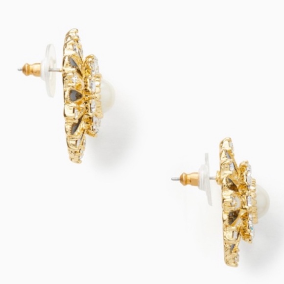 🆕Kate Spade New York Tuxedo Pearl Stud Earrings - Picture 3 of 8